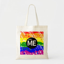 Gay Rainbow Flag op deze manier geboren Tote Bag