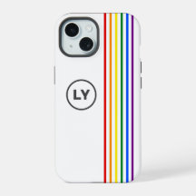 Gay Rainbow Flag Stripes Gepersonaliseerde Initial