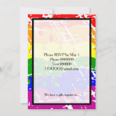Gay Rainbow Freedom Flag Huwelijksuitnodiging Kaart (Achterkant)