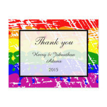 Gay Rainbow Freedom Flag Leuke bruiloft Bedankt