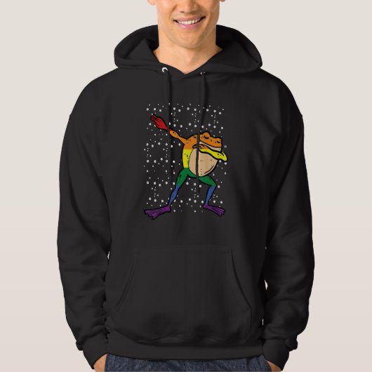 Gay Rainbow Frog Dab Pride Month Lgbt Ally Kids Bo Hoodie (Voorkant)