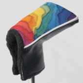 Gay Rainbow Golf putter cover (3/4 voorkant)