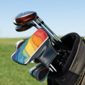 Gay Rainbow Golf putter cover (Insitu)