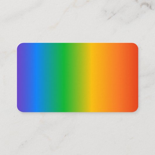 Gay Rainbow Heart LGBTQ Pro Visitekaartje (Achterkant)