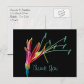 Gay Rainbow-kleuren Floral Dank je Briefkaart (Voorkant / Achterkant)