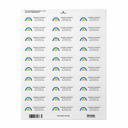 Gay Rainbow LGBT Lesbian Pride Labs Etiket (Full Sheet)