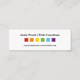 Gay Rainbow LGBT Minimalistische Elegant Belkaart Contactkaartje