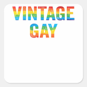  Gay Rainbow LGBTQ Distress LGBT Gay Prid Vierkante Sticker