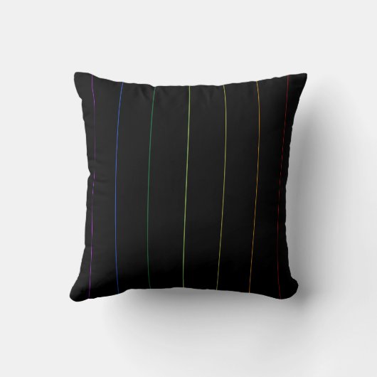Gay Rainbow Pinstriped Custom Jubileum Pillow Kussen (Achterkant)