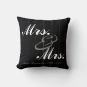 Gay Rainbow Pinstriped Custom Jubileum Pillow Kussen (Voorkant)