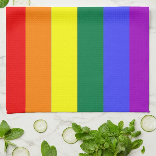 Gay Rainbow Pride Flag Theedoek (Gevouwen)