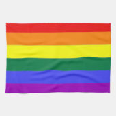 Gay Rainbow Pride Flag Theedoek (Horizontaal)