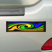 Gay Rainbow Swirl Bumpersticker (Op auto)