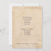 Gay Rainbow Text Antiek Paper Wedding Kaart (Achterkant)