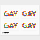 GAY RECHTHOEKIGE STICKER (Vel)