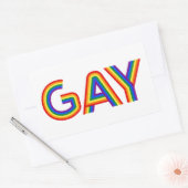 GAY RECHTHOEKIGE STICKER (Envelop)