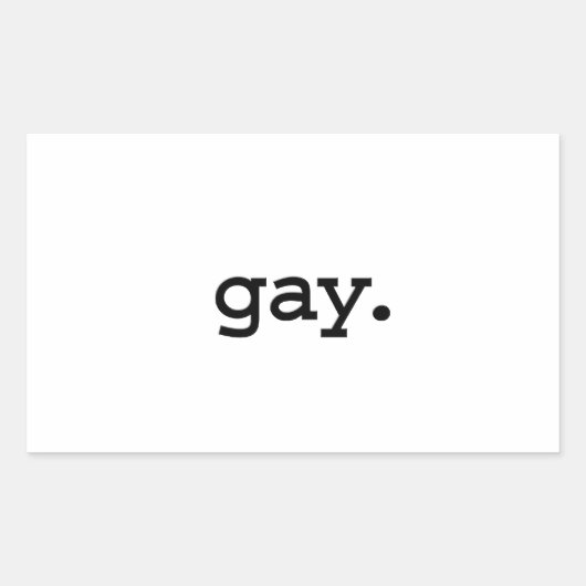 gay. rechthoekige sticker (Voorkant)