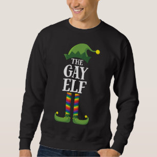 gay regenboog elf matching familie kerstfeest trui