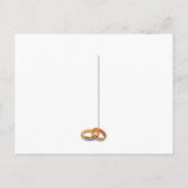 Gay regenboog en trouwringen redden de datum aankondigingskaart (Achterkant)