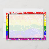 Gay Regenboog Vrijheid Vlag Bruiloft Save the Date (Achterkant)