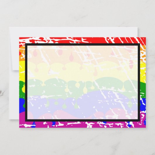 Gay Regenboog Vrijheid Vlag Bruiloft Save the Date (Achterkant)