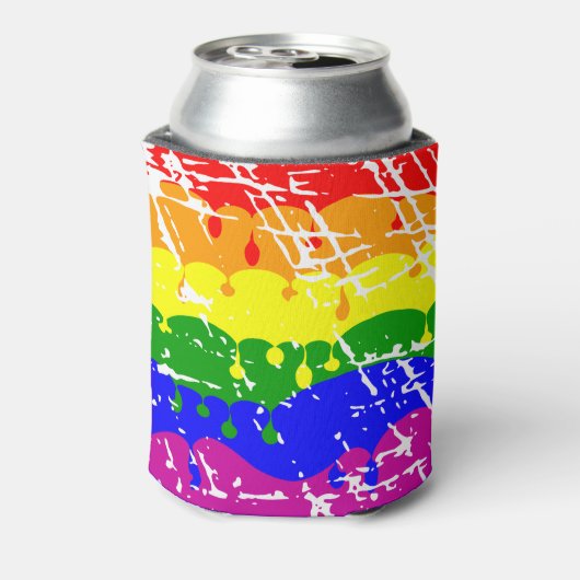 Gay Regenboog Vrijheid Vlag Huwelijk Keepsake Blikjeskoeler (Blikje Achterkant)