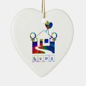 Gay regenbooghuis - LOVE Keramisch Ornament (Rechts)