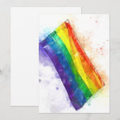Gay regenboogvlag kaart (Voorkant / Achterkant)
