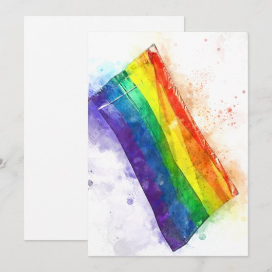 Gay regenboogvlag kaart (Voorkant / Achterkant)