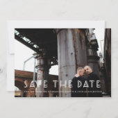 Gay Retro Art Deco Foto opslaan Datum Save The Date (Voorkant)