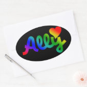 Gay Rights ALLY Ovale Sticker (Envelop)