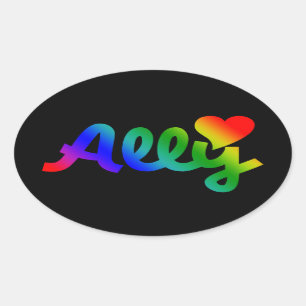 Gay Rights ALLY Ovale Sticker