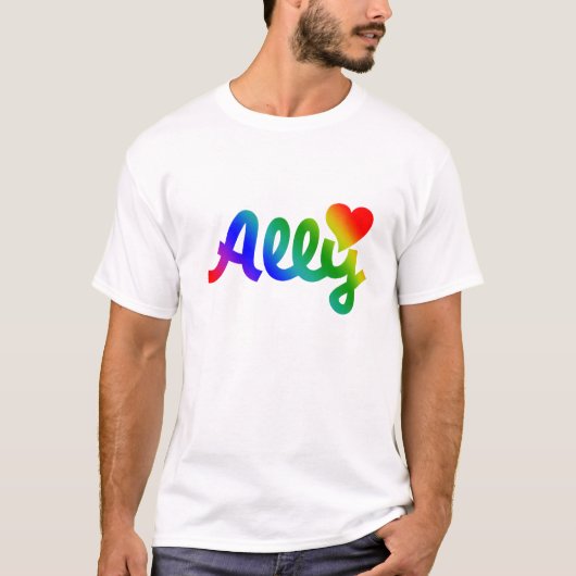 Gay Rights ALLY T-shirt (Voorkant)