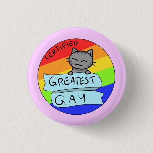 Gay Ronde Button 3,2 Cm (Voorkant)