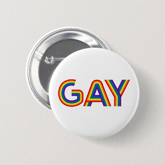 GAY RONDE BUTTON 5,7 CM (Voorkant /achterkant)
