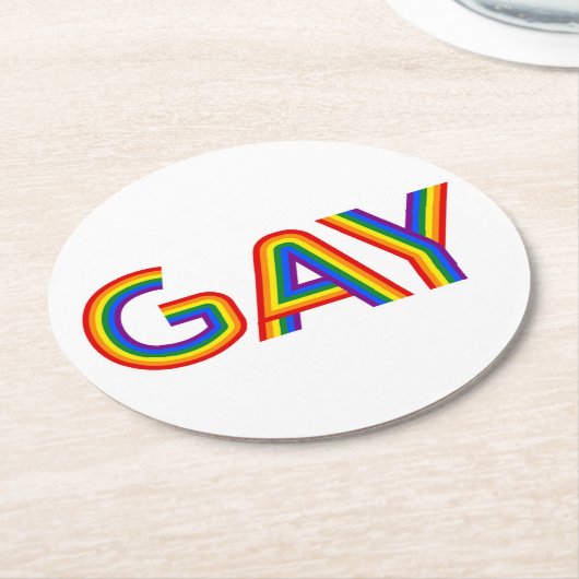 GAY RONDE KARTONNEN ONDERZETTER (Gebogen)