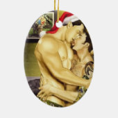 Gay Santa Kiss Ornament (Achterkant)