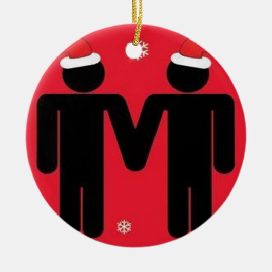 Gay Santas Keramisch Ornament (Voorkant)
