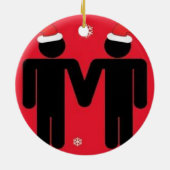 Gay Santas Keramisch Ornament (Achterkant)