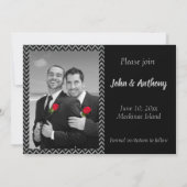 Gay Save the Date met Tuxedo (Achterkant)