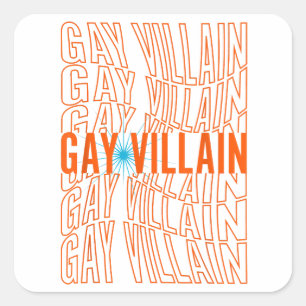 Gay schurk grappig meme lgbt gay pride lesbisch lg vierkante sticker
