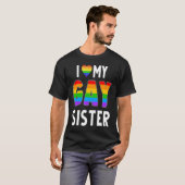 Gay Sister LGBT Rainbow Pride Lesbian Transgender  T-shirt (Voorkant volledig)