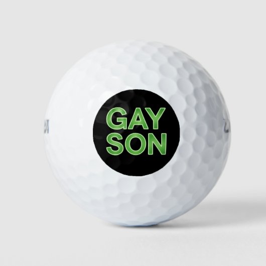 Gay Son Funny LGBTQ Pride Golfballen (Voorkant)