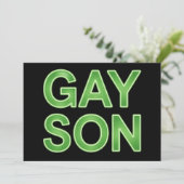 Gay Son Funny LGBTQ Pride Kaart (Staand voorkant)
