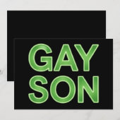 Gay Son Funny LGBTQ Pride Kaart (Voorkant / Achterkant)