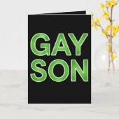 Gay Son Funny LGBTQ Pride Kaart (Gele Bloem)