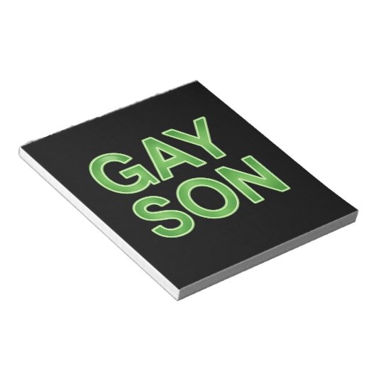 Gay Son Funny LGBTQ Pride Notitieblok (Schuin)