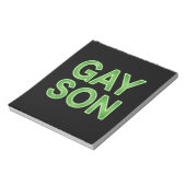 Gay Son Funny LGBTQ Pride Notitieblok (Linkerzijde)