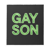 Gay Son Funny LGBTQ Pride Notitieblok (Voorkant)