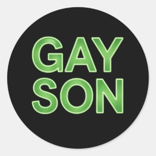 Gay Son Funny LGBTQ Pride Ronde Sticker